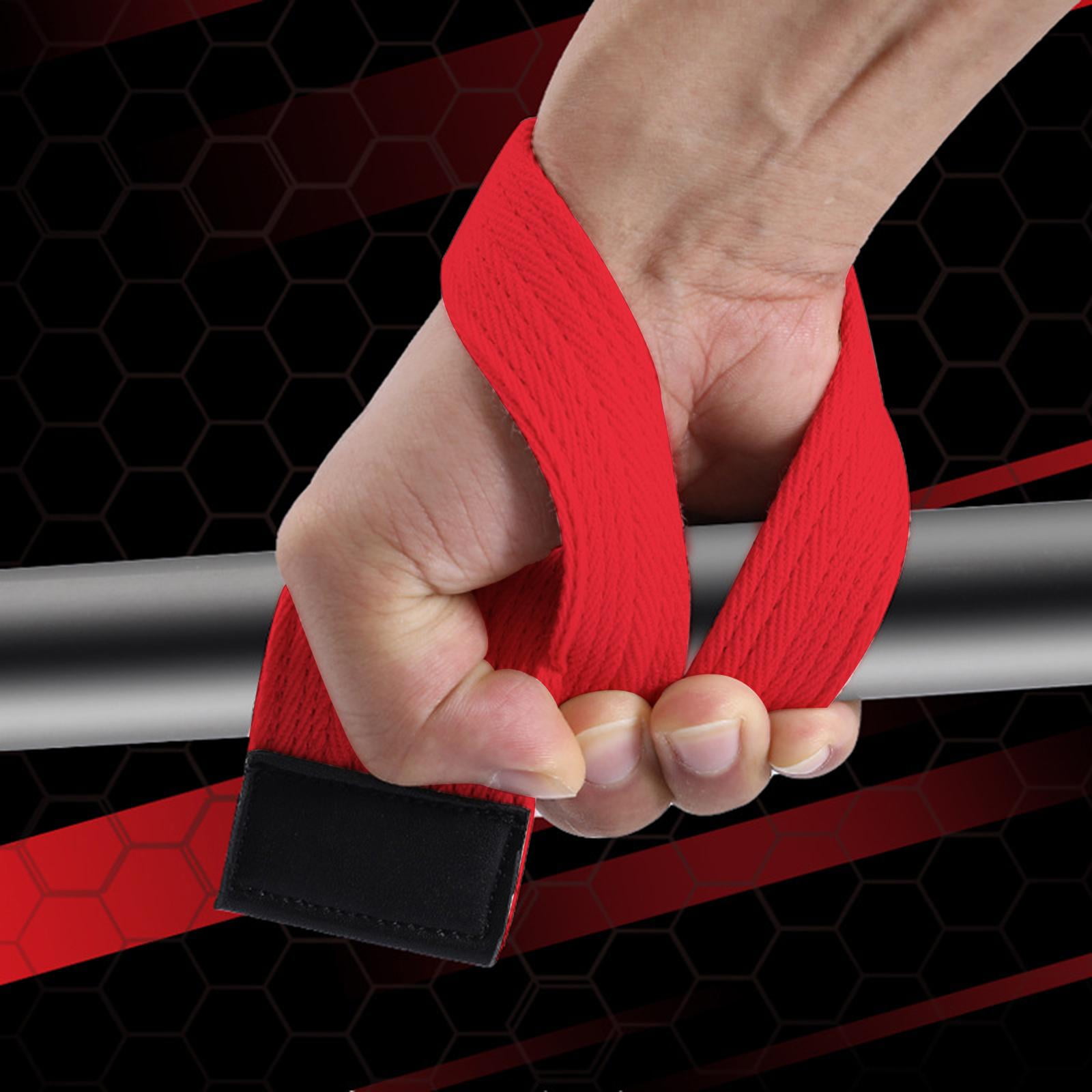 harayaa 4xWeight Lifting Straps Fitness Accessories for Weightlifting Red 4 Pcs