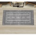 thumbnail image 1 of Tribal Decorative Rug, Traditional Folk Striped Look Design and Ethnic Geometric Shapes Triangles Print, Quality Carpet for Bedroom Dorm and Living Room, 6 Sizes, Pale Grey, by Ambesonne, 1 of 1