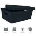 thumbnail image 3 of Simplify Medium Vinto Storage Box with Lid in Charcoal, 3 of 5