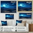 thumbnail image 4 of Designart "Nocturnal Serenity Blue Desert Dunes I" Landscapes Framed Wall Art - Global Blue Desert Living Room Framed Canvas Art, 4 of 6