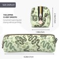 thumbnail image 3 of Fotbe Green Snake Estuche para Lápices de Cuero con Estampado, Estuche con Cremallera Resistente, Organizador Compacto y Elegante para Papelería, 3 of 7