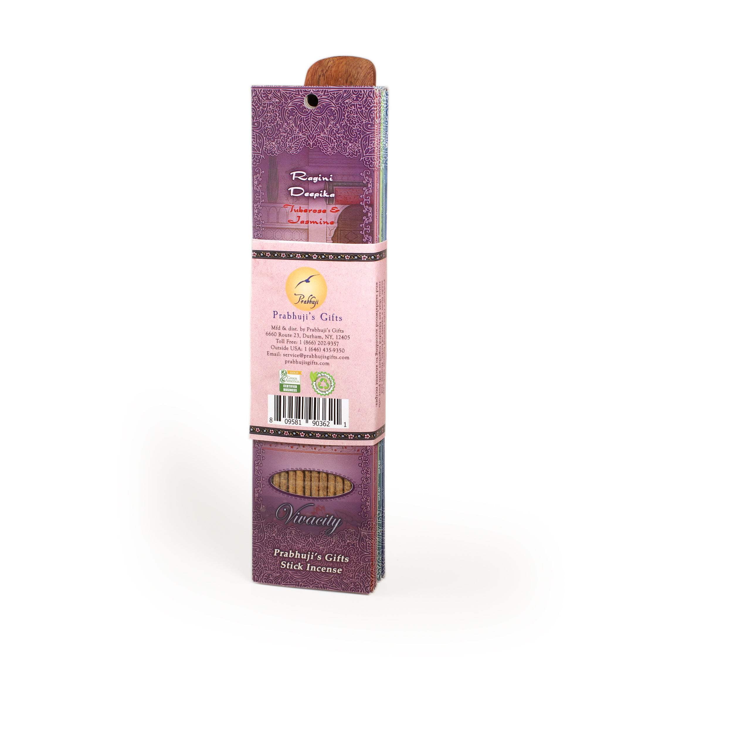 Incense Gift Set - Flat Burner + 7 Harmony Incense Stick  Greeting May Love, Light, Peace  Wisdom be Yours Always