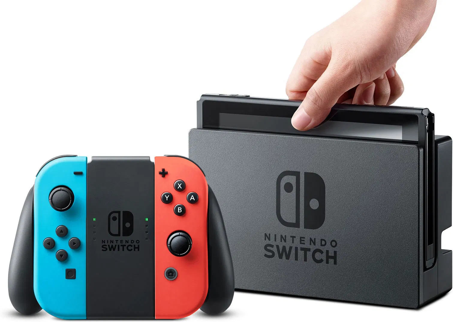 Nintendo Switch with Neon Blue and Neon Red Joy-Cons (International Edition) Bundle with Animal Crossing: New Horizons