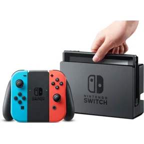 Restored Consola Nintendo Switch Restaurada con Joy-Con Azul Neón y Rojo Neón (Reacondicionada)