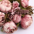 thumbnail image 3 of Ramo de Flores de Peonía Rosa Artificial Decoración en Hogar Flores de Mano para Hermanas de Soledad Flores de peonía, 3 of 10