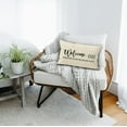 thumbnail image 2 of YUESHARE Farmhouse Rustic Welcome Welcome-ish Funny Quotes Linen Throw Pillow Cover, Housewarming Gifts for Home Porch Sofa Decorations Decor (18 x 18 Inch), 2 of 3