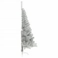 thumbnail image 2 of vidaXL Artificial Half Christmas Tree with Stand Silver 180 cm PET, 2 of 5