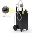 thumbnail image 3 of EastVita 40 Gallon Gas Caddy with Pump Gasoline Tank Fuel Storage Tank Portable with 2 Wheels for Boat, Car,Garden, Lawnmower, ATV, 3 of 7