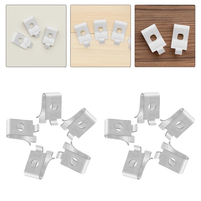 ADDHAT 20Ud Clips De Soporte Ajustables Para Estantes Plata Material Aluminio Para Uso Decorativo