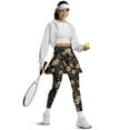 thumbnail image 4 of FUIALDOLG Cottagecore Flower Hummingbirds Skirt Leggings for Women Athletic Tennis Skirt with Leggings High Waist Stretchy Golf Skorts Capris Gym Yoga Pants,Size M, 4 of 7