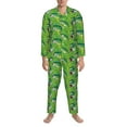 thumbnail image 3 of KLL large mouth green color bass fish Sleepwear Mens Flannel Pajamas,Long Cotton Pj Set-, 3 of 7
