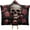 Color 2, variant on Hooded Blanket Skull and Rose Wearable Blanket Cape Halloween Blanket Soft Fleece Throw Blanket with Hood for Womens