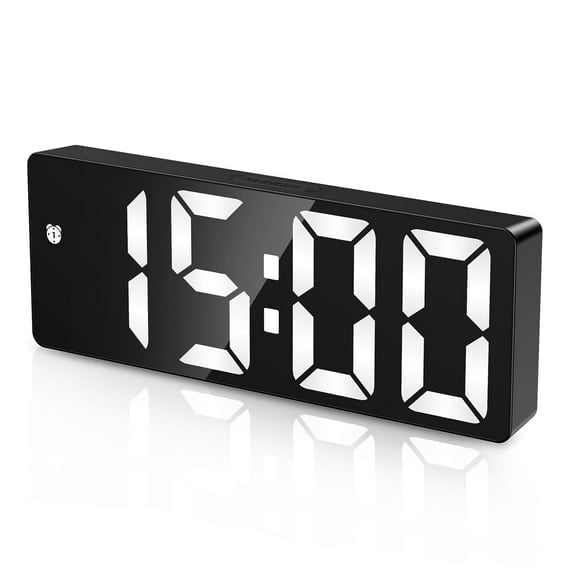 Alarm Clock,Digital Alarm Clock with Brightness Adjustable DST 12/24H Snooze Alarm Clock for Bedroom Kids Office School