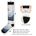 thumbnail image 3 of FORMRS Womens Knee High Socks Casual Long Thick Travel Daily Wear, 1 Pair, Art Mountain and Sun Pattern, 3 of 6