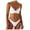 White, variant on Elainilye Fashion Swimsuit for Women Sexy Push Up High Cut Lace Up Halter Bikini Set Two Piece Swimsuit,Pink