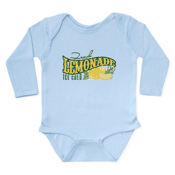 CafePress - Fresh Lemonade Long Sleeve Infant Bodysuit - Long Sleeve Cotton Baby Bodysuit