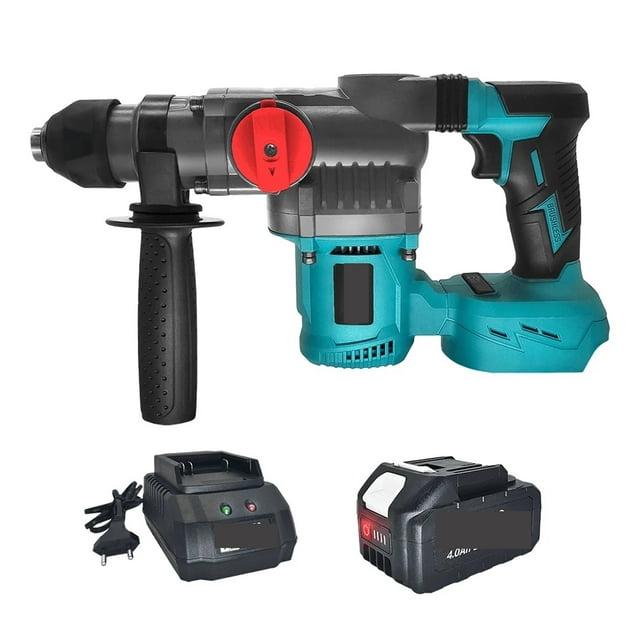 2-Mode Brushless Electric Impact Hammer Drill 26mm Cordless Rotary Hammer Handheld Power Tools