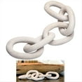 thumbnail image 3 of Rollbacks & More Wood Chain Link Decor,21.6 Hand Carved Decorative Chain,Contemporary Home Decor for Farmhouse Shelf&Side Table A, 3 of 9