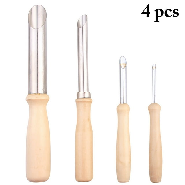Coofit 4PCS Clay Hole Cutter Stainless Steel Round Hole Pottery Tool Hand Tool