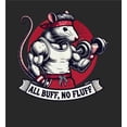 thumbnail image 5 of All Buff no Fluff Gym Rat Youth Black Long Sleeve Hoodie-Medium, 5 of 6