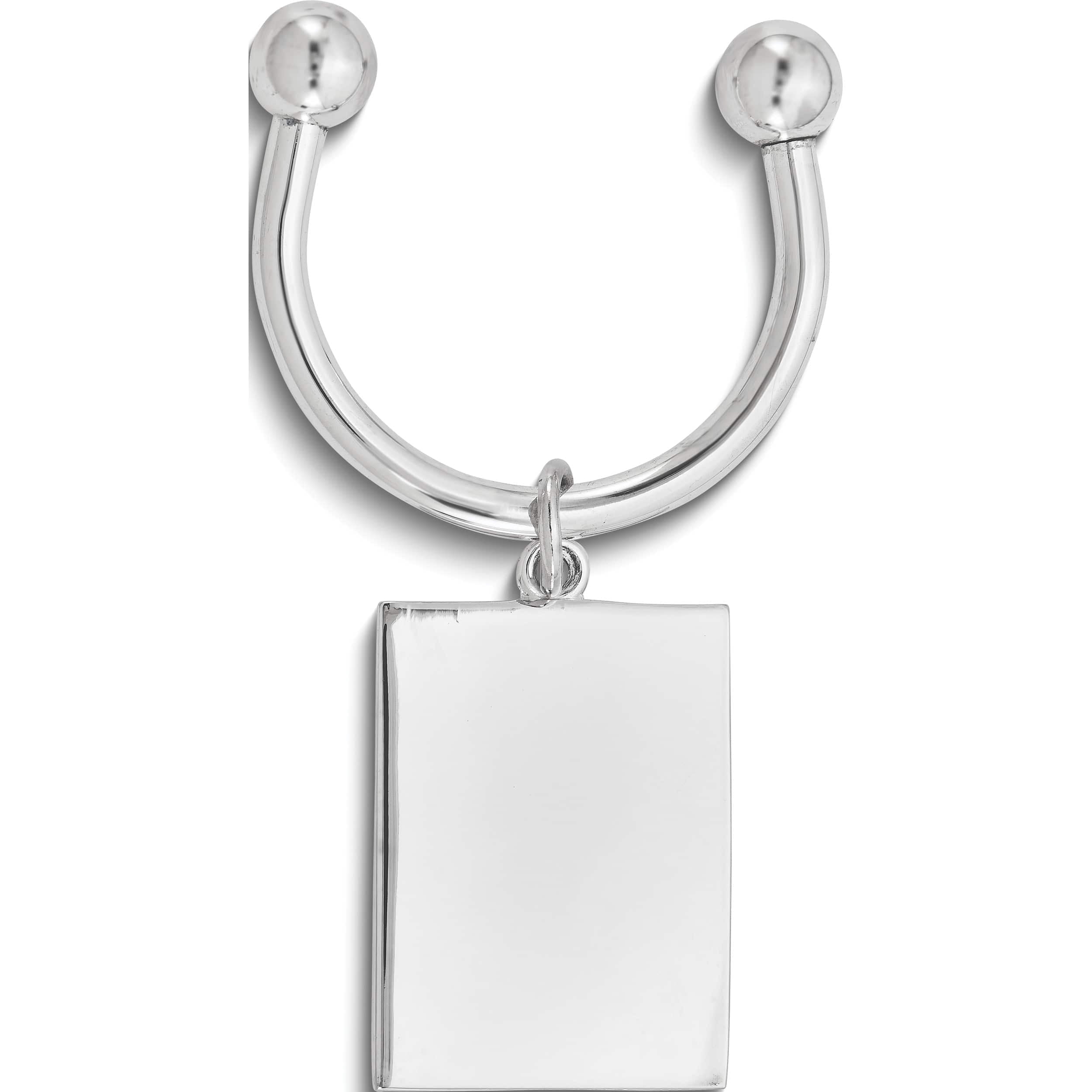 Fashion Rectangle Silver-Tone Key Ring (3 X 1.25) Made In China gm4815 -  Walmart.com
