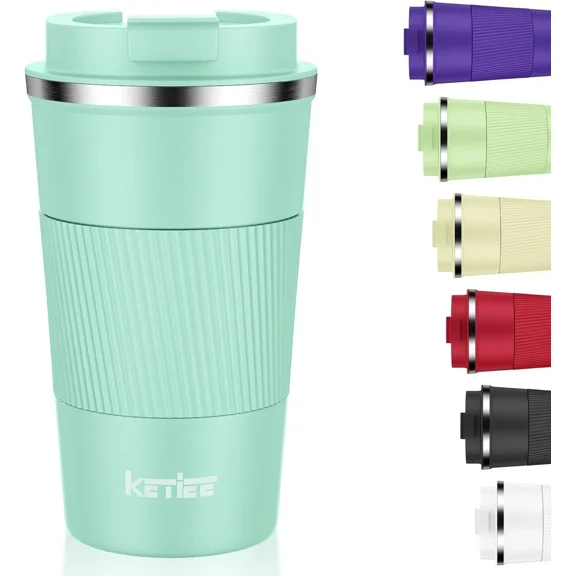 12 Oz Insulated Coffee Mug With Leakproof Lid Stainless Steel Travel Cup
