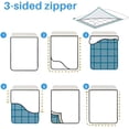 thumbnail image 4 of 3 Sided Zipper Duvet Cover Set Full Size - Unique Design Microfiber Duvet Cover Set with 3 Sided Zipper Closure, 3 PCS Full Size Duvet Cover (80"x90") & 2 Pillow Cases(20"x30"), Hot Pink, 4 of 7