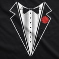 thumbnail image 2 of Mens Black Tuxedo T Shirt Funny Lazy Wedding Fake Suit Fancy Marriage Tee Graphic Tees, 2 of 7
