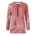 thumbnail image 4 of 2023 Chandail en Molleton Mode pour Femmes 50 % de Réduction Liquidation Hauts pour Femmes Automne Manches Longues Chandail Ample Chemise Habillée Décontractée Dames Chandails en Molleton à Col Rond Rayé, 4 of 5