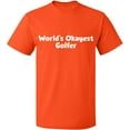 thumbnail image 2 of OXI T-Shirt - World's Okayest Golfer, Basic Casual T-Shirt for Men's and Women Fleece T-Shirt Short Sleeve - Orange 2X-Large, 2 of 3