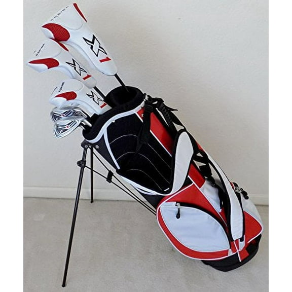 Womens Complete Golf Set Custom Made for Petite Ladies 5'0"-5'5" Tall Taylor Fit Driver, Wood, Hybrid, Irons, Putter, Bag Graphite Lady Shafts Beautiful White with Red Color Accents