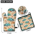 thumbnail image 4 of Trucks Pumpkins Fall Leaves Pattern Kitchen Oven Mitt and Pot Holder Sets 2 Pcs for Baking, Cooking and Grilling, Heat Resistant Up To 392 °F, 4 of 5