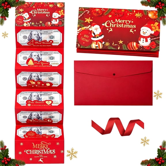 Christmas Cash Gift Envelopes, Festive Money Holders Set – Holiday Cash Gift Envelopes for Men, Women, Girls & Boys