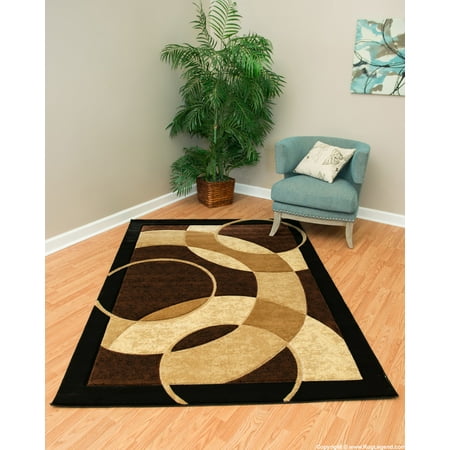 Chocolate Antique Round Rug - Rug Legend Modern High Quality Hand Carved Area Rug 6'5