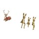 thumbnail image 5 of Estatua familiar de reno, alce y conejo, escultura de mesa, adorno de ciervo, figura de escritorio, centro de mesa, decoración de animales para sala d, 5 of 8