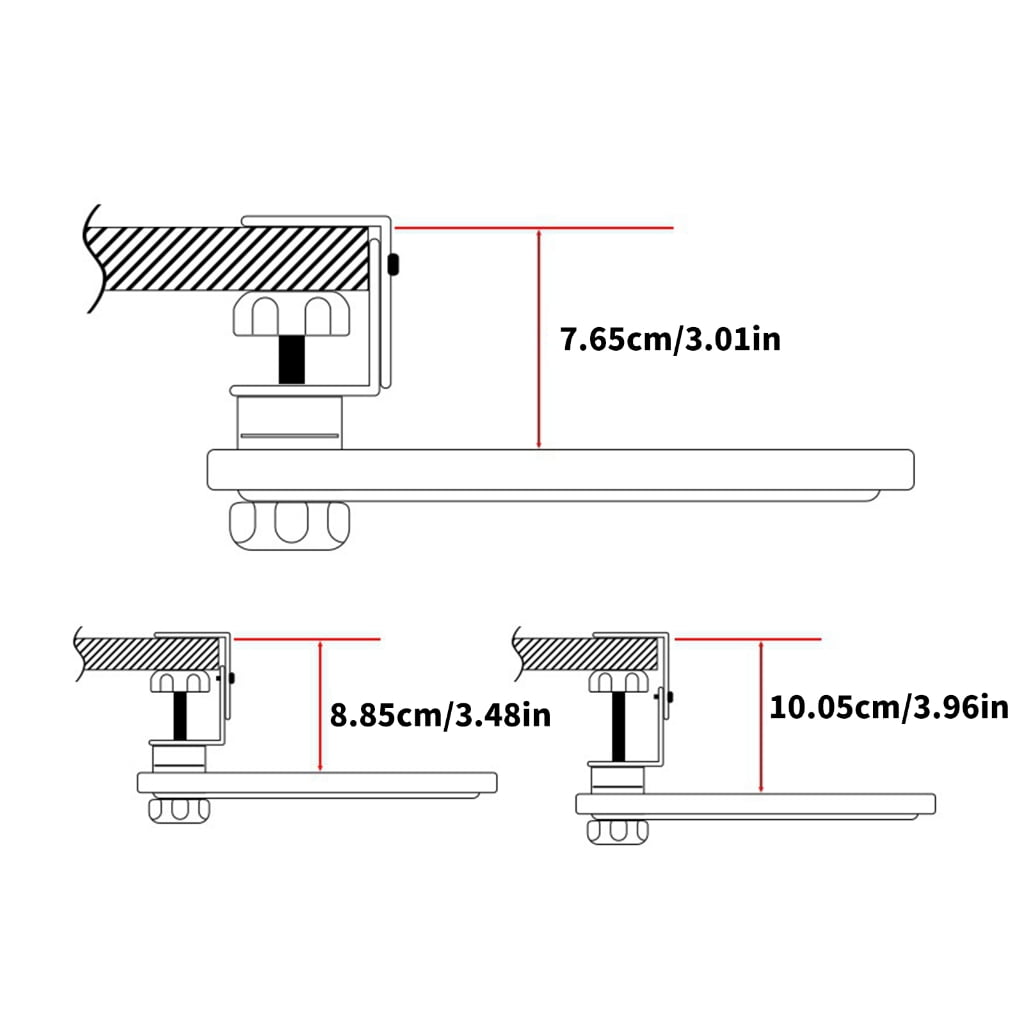 tegongse Sturdy Rubber Pad Keyboard Tray Clamp On Desk With 360 Degree Rotation for Enhances Productivity In Office Supplies