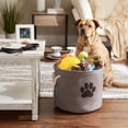 thumbnail image 2 of Bone Dry Pet Storage Collection Collapsible Bin, Medium Round, Gray, 2 of 8