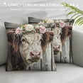 thumbnail image 3 of Highland Cow Art Farmhouse Throw Pillow Cover Decor Vintage Country Farmhouse Art for Gifts and Home Decor Throw Pillow Cover, 3 of 5