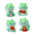 thumbnail image 2 of GROWTH TANK 4 Pieces Dragon Statue Table Sculpture Cute Desktop Ornament Car Dashboard Decor green, 2 of 9
