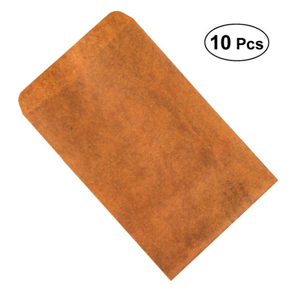 10Pcs Retro Sealing Wax Envelopes Kraft Paper Envelopes for Multipurpose Postcard Storage Envelopes