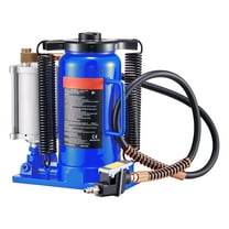 KFFKFF 20-Ton Air Hydraulic Bottle Jack, 44092 lbs Capacity, 10.2-19.5 Inch Lift Range, Pneumatic/Manual Operation, Heavy-Duty Welded Design for Cars, SUVs, Trucks, RVs, and Auto Maintenance, Blue