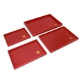 thumbnail image 3 of Chinese Style Red Fruit Plate,4Pcs Serving Tray Chinese Red Wedding Tea Serving Tray Red Wedding Snack Tray Ultra Responsive, 3 of 7