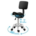 thumbnail image 5 of Ktaxon Saddle Stool Rolling Chair for Medical Massage Kitchen Spa Drafting, Adjustable Hydraulic Salon Stool, 5 of 14
