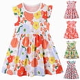 thumbnail image 1 of vigerkar Robe Décontractée pour Filles, Coton Doux à Manches Courtes pour Enfants, Robe Trapèze Respirante Taille 1-7 T (Rouge, 6-7 Ans), 1 of 9