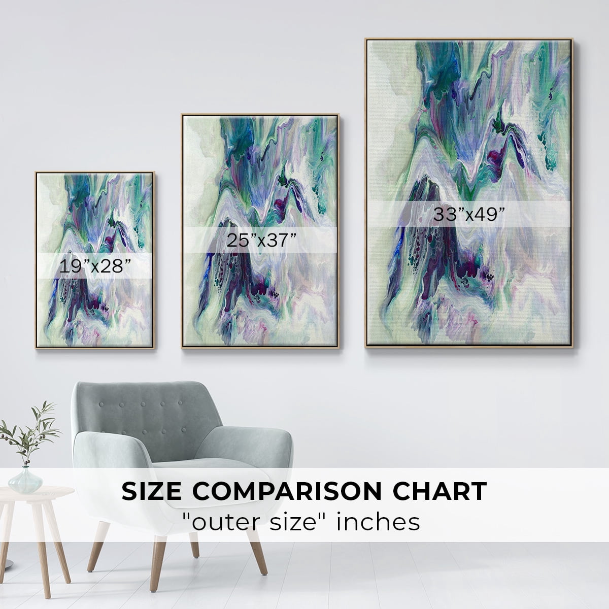Wild River Framed Premium Gallery Wrapped Canvas - Ready to Hang - 27 x 41 - Natural Wood Floating Frame