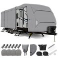 thumbnail image 1 of Leader Accessories RV Cover 14'-16' ft Travel Trailer Cover Windproof Extra Thick 5 Layers Upgraded Camper Cover with Tire Covers, Grey, 1 of 4