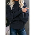 thumbnail image 2 of Knit Sweaters for Women Mock Neck Pullover Sweater Long Sleeve Cable Knitted Chunky Pullover Sweater Tops Alsol Lamesa, 2 of 3