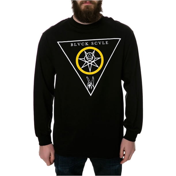 Black Scale The Victorious Blessed LS Graphic Camiseta para Hombre, Negro, X-Large