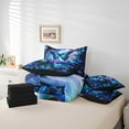 thumbnail image 4 of Erosebridal Flying Butterfly Bedding Sets Twin Size,Purple Blue Comforter Sets with Sheets,Starry Sky Bed in a Bag Twin size,Super Cozy Animal Bedroom Decoration,Reversible,7pcs, 4 of 6