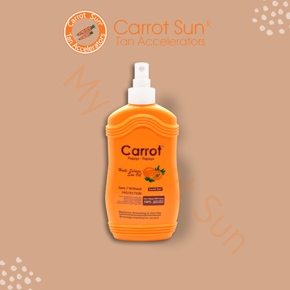 Carrot Sun Tan Accelerator Papaya Spray with Papaya Oil and L-Tyrosine 200ML